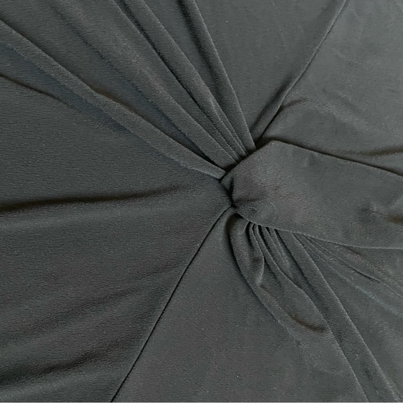 Alfani casual black front knot sleeveless v-neck blouse - Picture 2 of 10